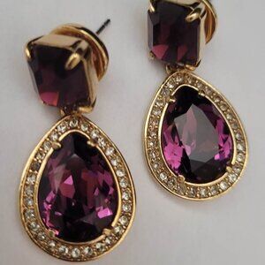 Henri Bendel Delphine Drop Earrings - Burgundy